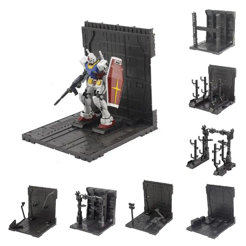 

Garage Kit Base Scene Plastic Action Figure Display Stand Model Toy Storage Organizer for Collectible Figures
