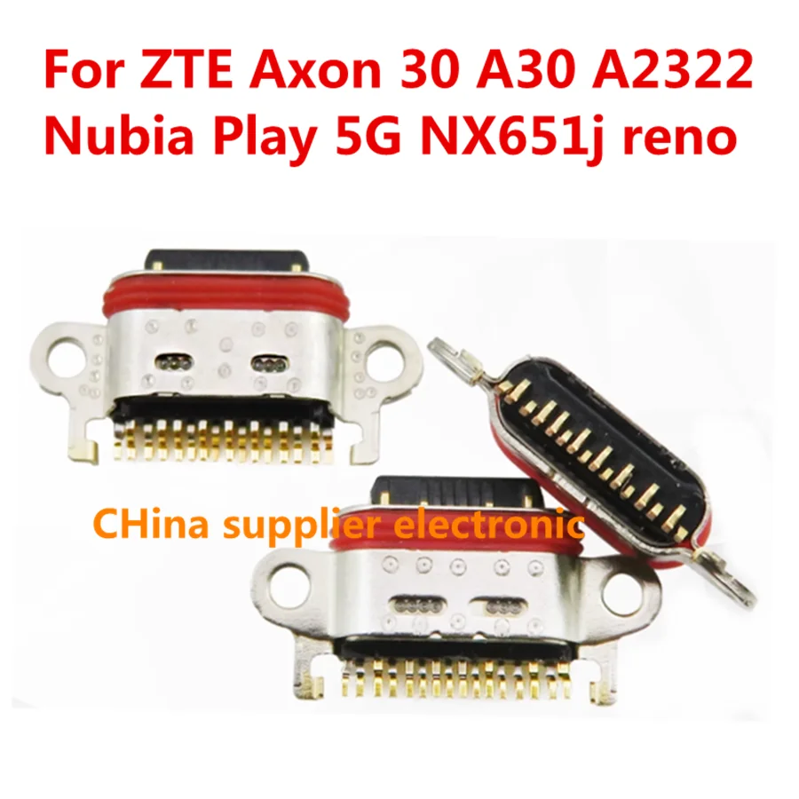 USB Charger Dock Port Connector Charging Plug Jack Type C Contact Socket For ZTE reno Axon 30 A30 A2322 Nubia Play 5G NX651