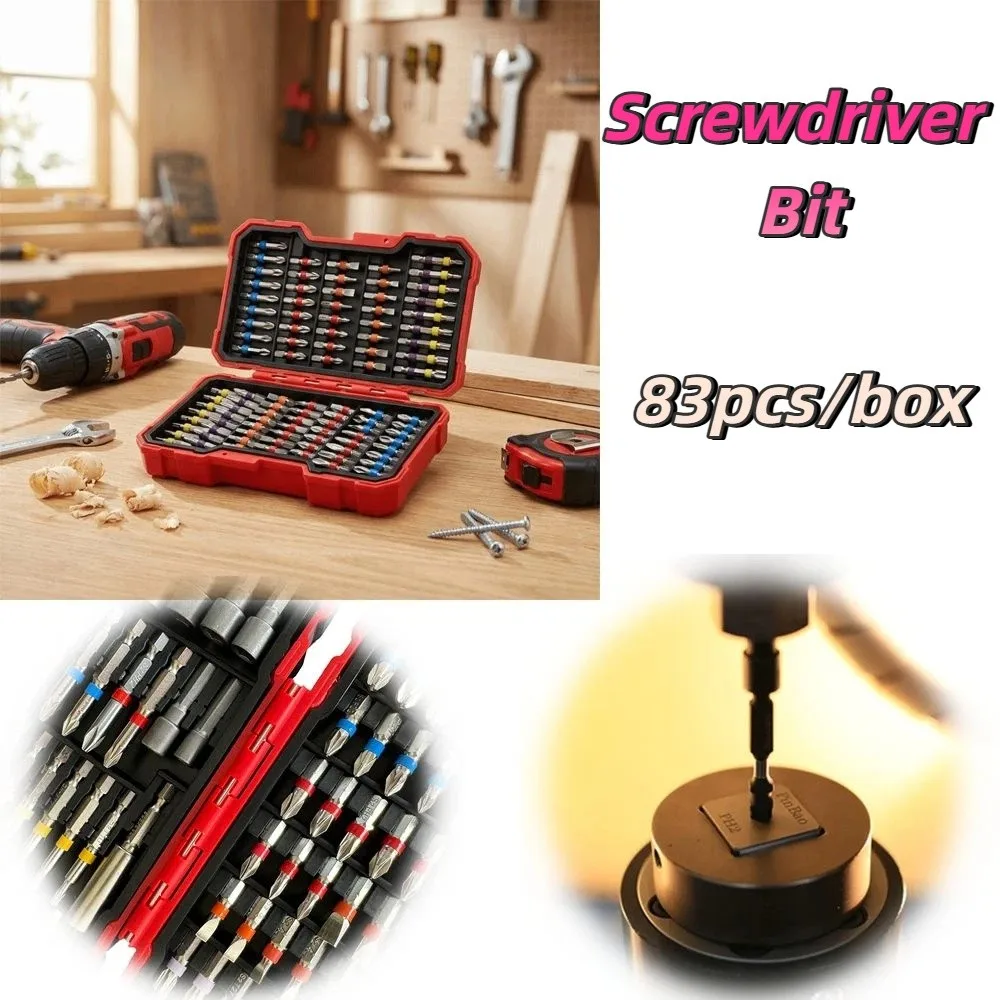 

83pcs/box Rainbow Design Rainbow Screwdriver Bit Set Magnetic Bits Complete Set Screwdriver Bit Socket Set Storage Case