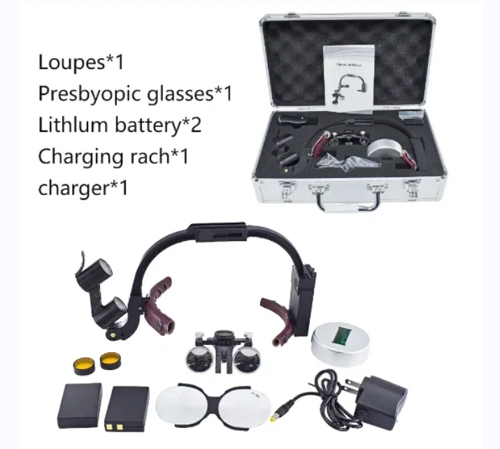 Ultra-Light Adjustable Magnifier Headlamp Standard Shadowless Lamp for Oral Therapy Accessory