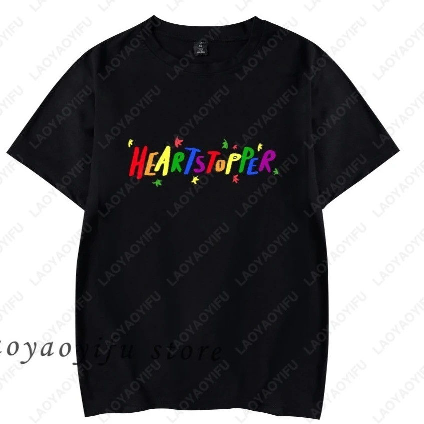 Harajuku Anime Shirt Nick and Charlie Heartstopper Graphic Tshirts Gay and Lesbian Fans Top Unisex Cotton Tee Camisetas De Mujer