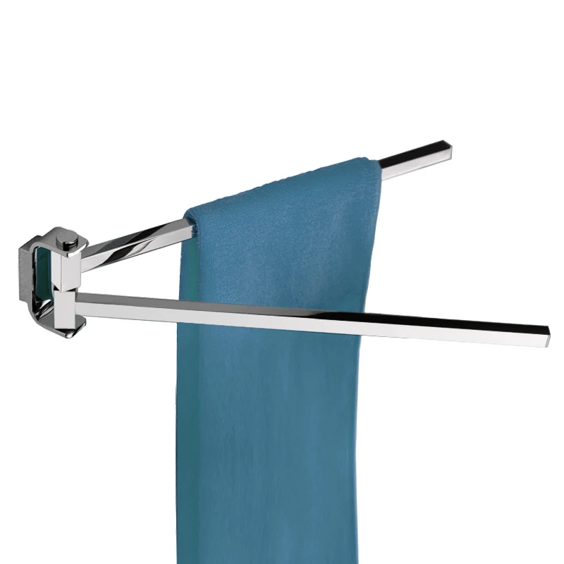

*All-copper rotating towel rack 40cm stainless steel cool bath towel rack multi-rod punching, bathroom short towel bar