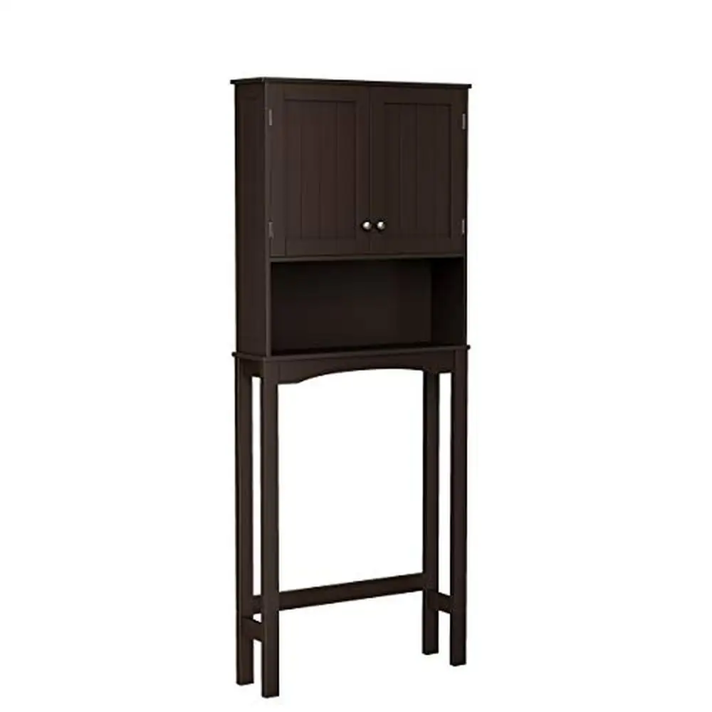 Verstellbarer Espresso Ashland Space saver Schrank Veranstalter über Toilette Lager regal klassische MDF rechteckige Holz möbel