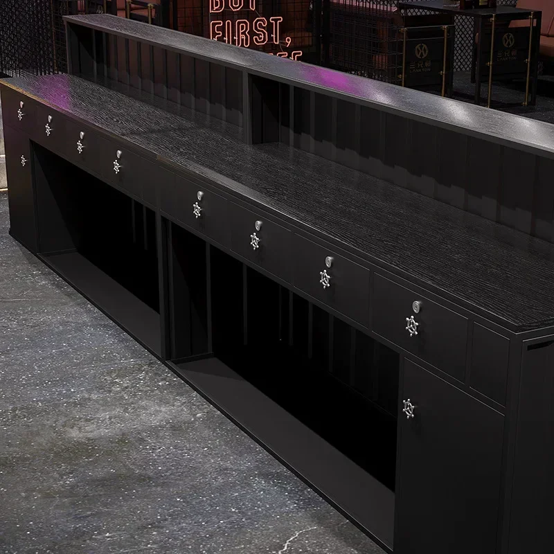 Industrial Style Creative with Light Cashier Bar Catering Barbecue Shop Billiard Hall Coffee Restaurant Bar Counter