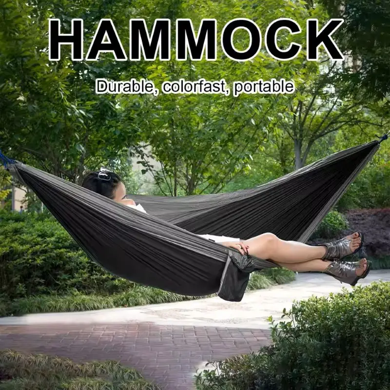 Lightweight and Portable Camping Hammock Durable with Ropes Suitable for Hiking Beaches and Travel Essentials