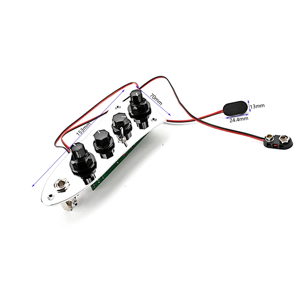 Open Alnico 5 Jazz JB Bass Loaded Wired Control Plate , for 4/5 String Bass Parts