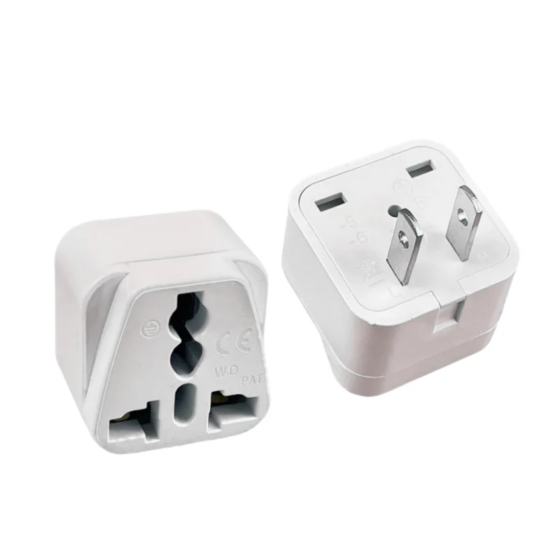 Adaptador de enchufe de EE. UU., adaptador de viaje americano, México, Canadá, AU, Reino Unido, UE a EE. UU., toma de pared, adaptador de toma de corriente CA, convertidor de corriente