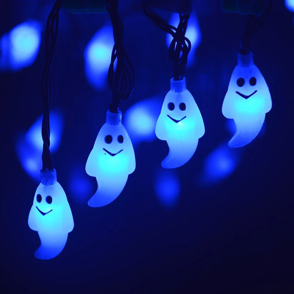 

LED Ghost Light String Hanging Halloween Decorations Solar Lights Outdoor Party