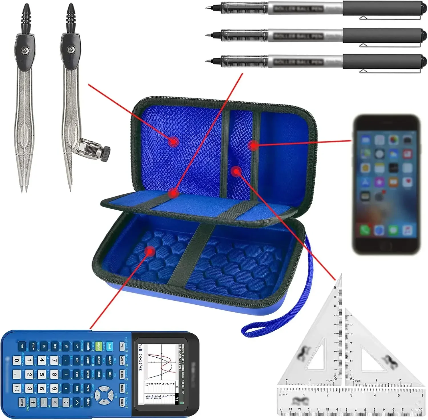 Graphing Calculators Case for Texas Instruments TI-84 Plus/TI-83 Plus CE Color Calculator, Storage Holder for TI-89 (Box Only)