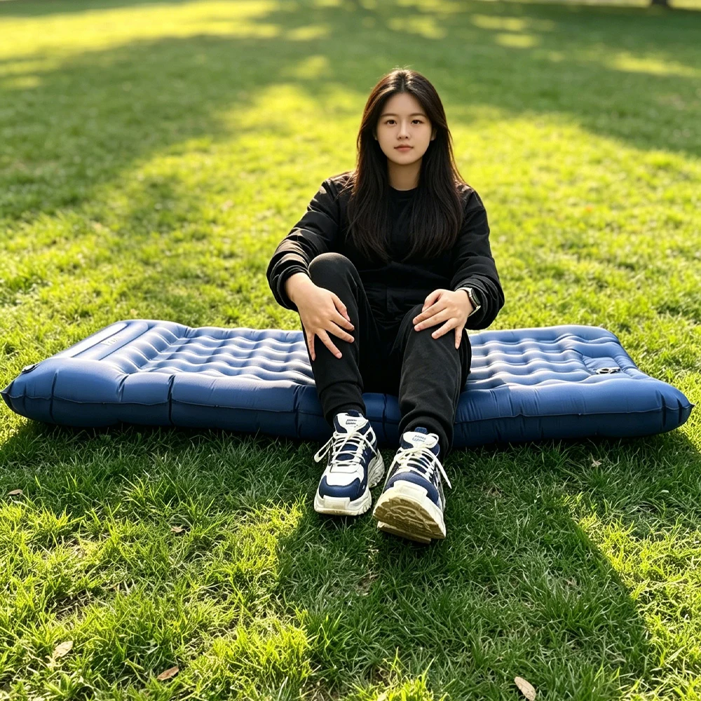 Lighten Up 10cm Thick Inflatable Mattress - Winter Insulated Camping Pad, Perfect Christmas Gift Idea for Family & Outdoor