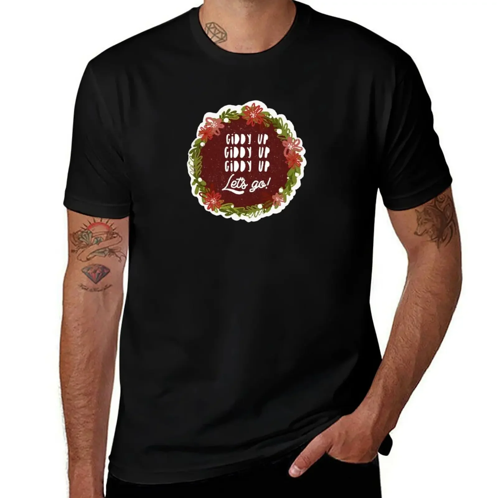 Christmas Lyrics Sleigh Bells Giddy Up T-Shirt for a boy cheap stuff fruit of the loom mens t shirts