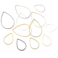 50pcs/Lot 20x15/22x30mm 6 Colors Plated Drop Copper Ring for Earrings findings Earwire Jewelry charms making Accessories