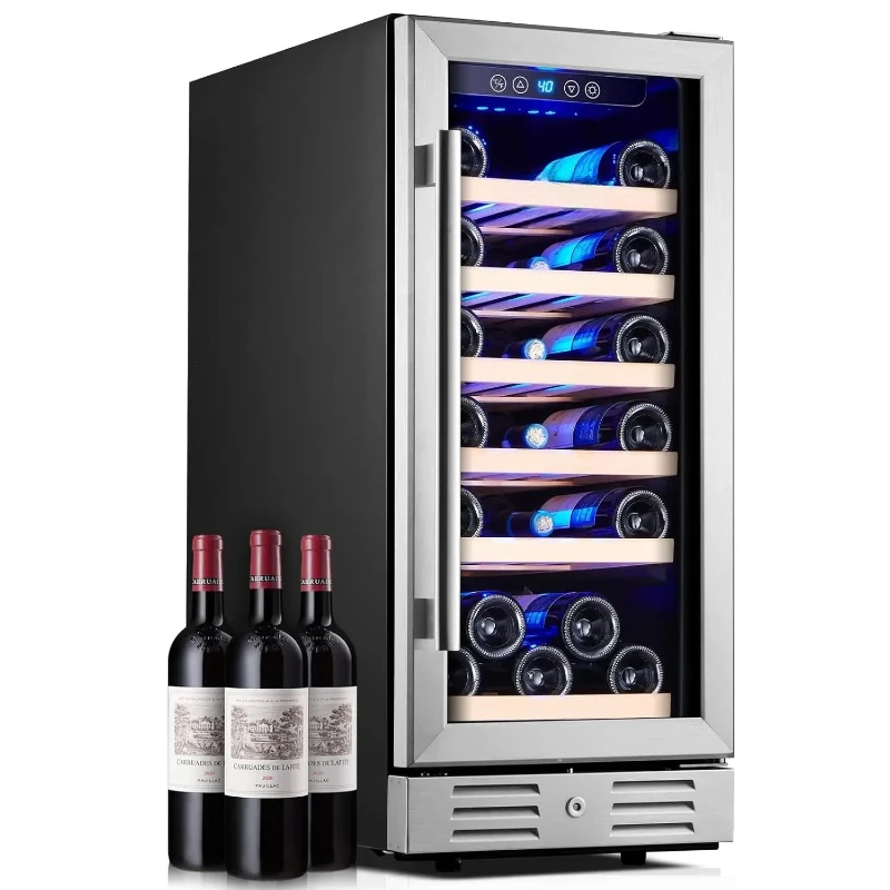 15 Inch 29 Bottle Wine Cooler 40-66℉ Digital Temp Control Temp-Memory Built-in Freestanding Home Bar Kitchen, Customized
