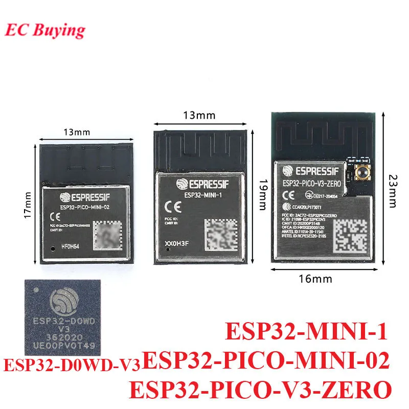 ESP32-MINI-1 ESP32-PICO-MINI-02 ESP32-PICO-V3-ZERO Dual Core WiFi Bluetooth-compatible BLE MCU Wireless IoT Module ESP32-D0WD-V3