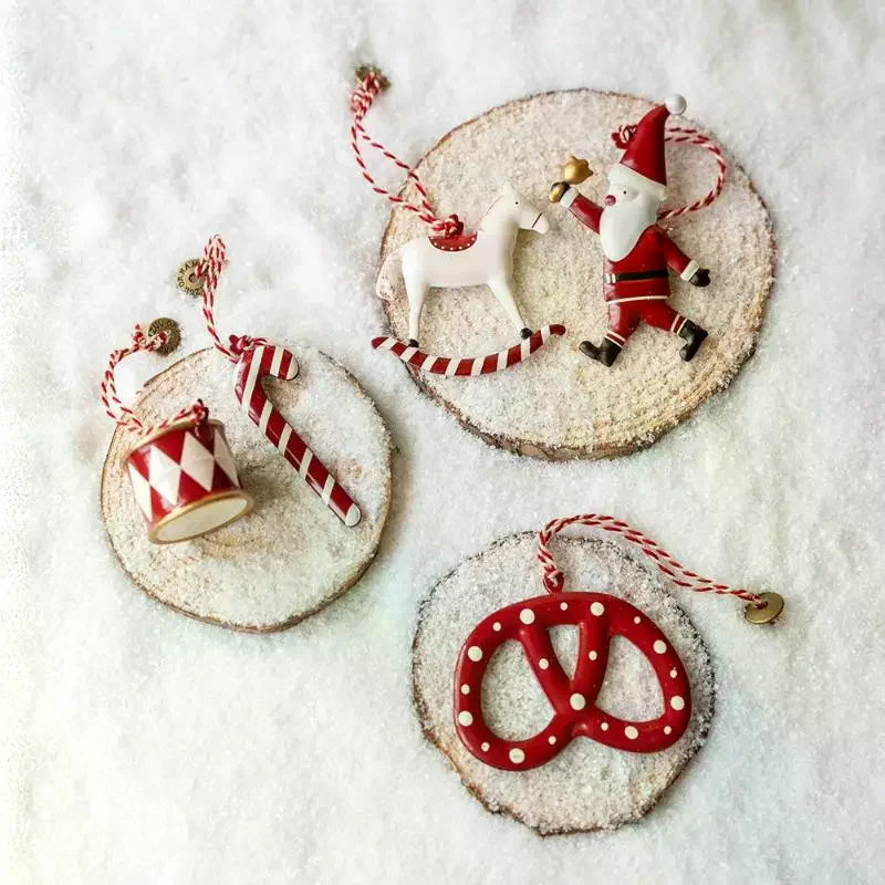 Nordic Christmas Hanging Decoration Horse Figurines Santa Clause Christmas Tree Ornament Festival Party Supplies Xmas Pendant