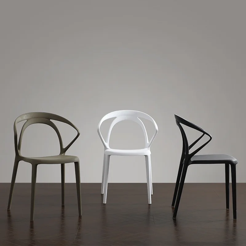 PYJ Minimalist Modern Plastic Chair Home Restaurant Hotel Chair Creative Outdoor Cutout Chair