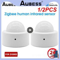 1/2PCS Zigbee3.0 Tuya Smart Body Movement Detector Mini PIR Motion Sensor Wireless Human Body Sensor Works With Tuya