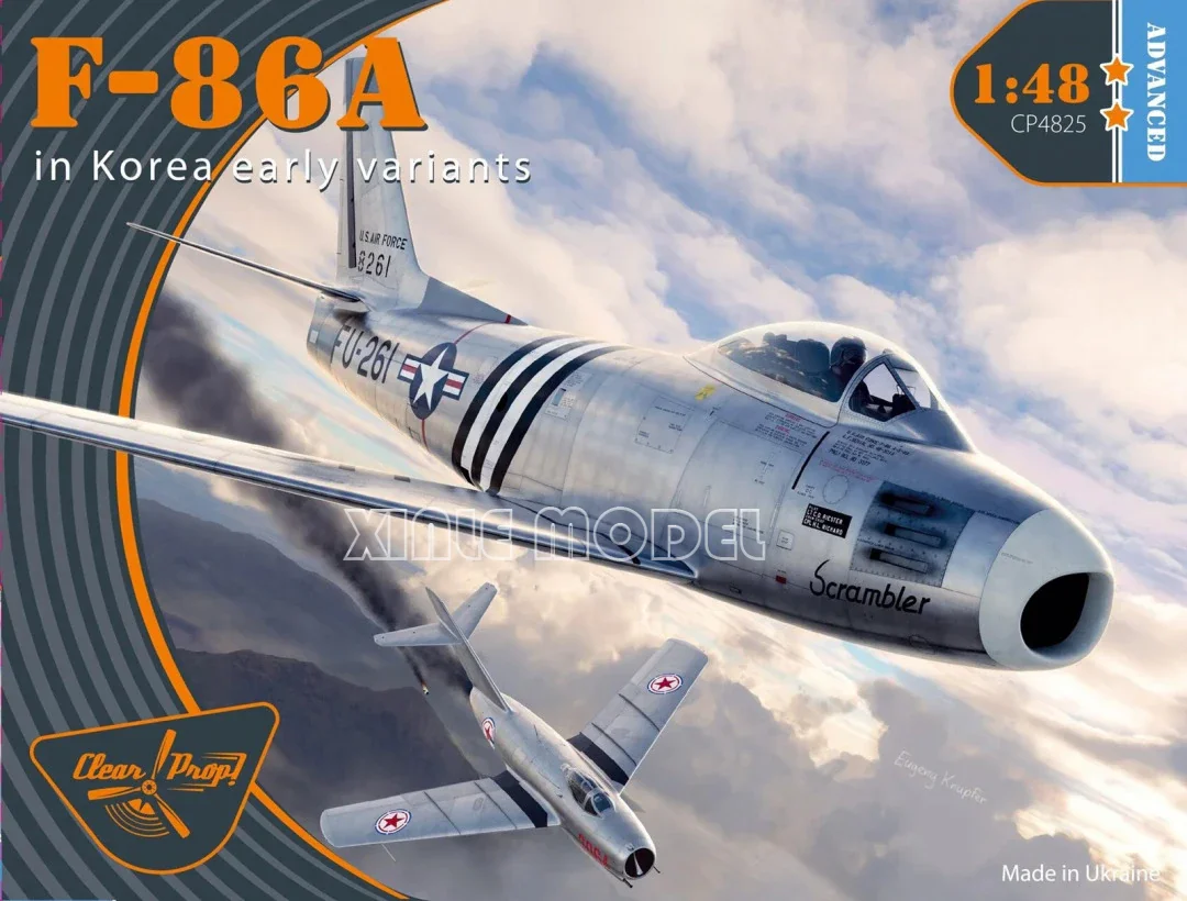 

Clear Prop Plastic Assembled Aircraft Model Kit CP4825 North American F-86A Sabre 1/48