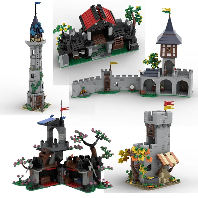 

В наличии MOC-230305 Замок 234708 Башня волшебника Средневековое лесное убежище Модель мелких частиц Строительный блок Игрушка в подарок