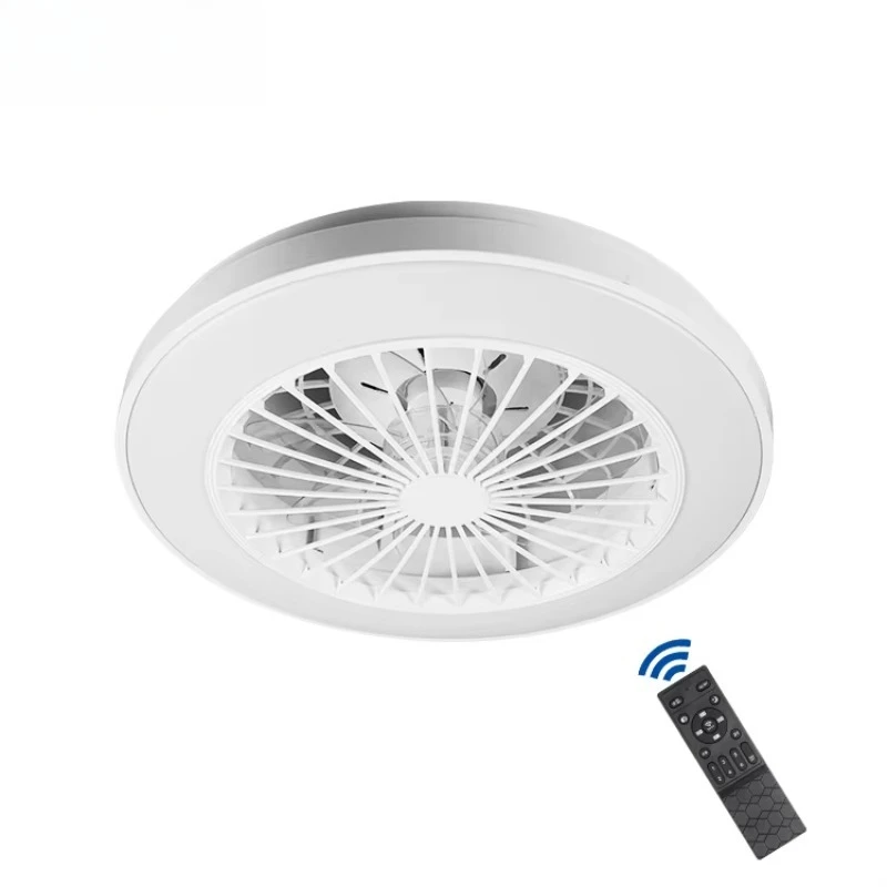All Copper Motor Dimmable 6 Speed Remote Control 7 Blade Light Emitting Diode Ceiling Fan with Light