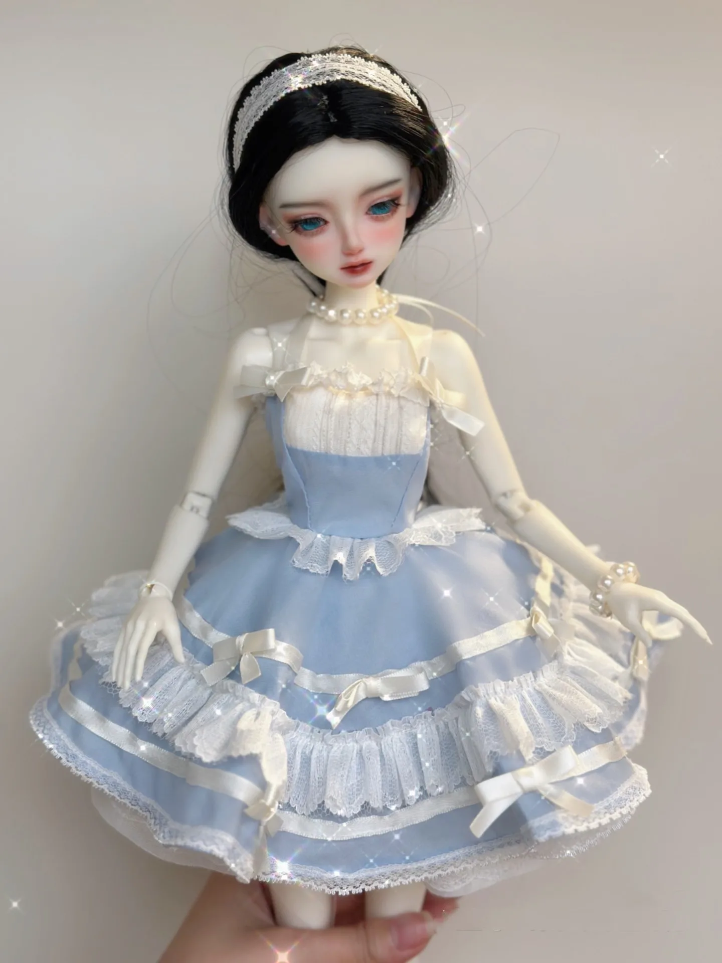 Pretty 1/4 BJD doll clothes blue princess dress