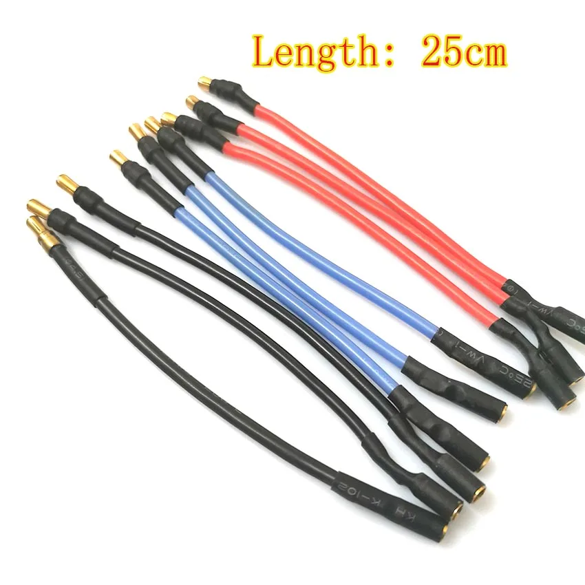 1-10pcs Amass 3.5mm Banana Connector 16AWG Silicone Extension Wire 100mm 250mm for RC Drone Motor ESC DIY Parts