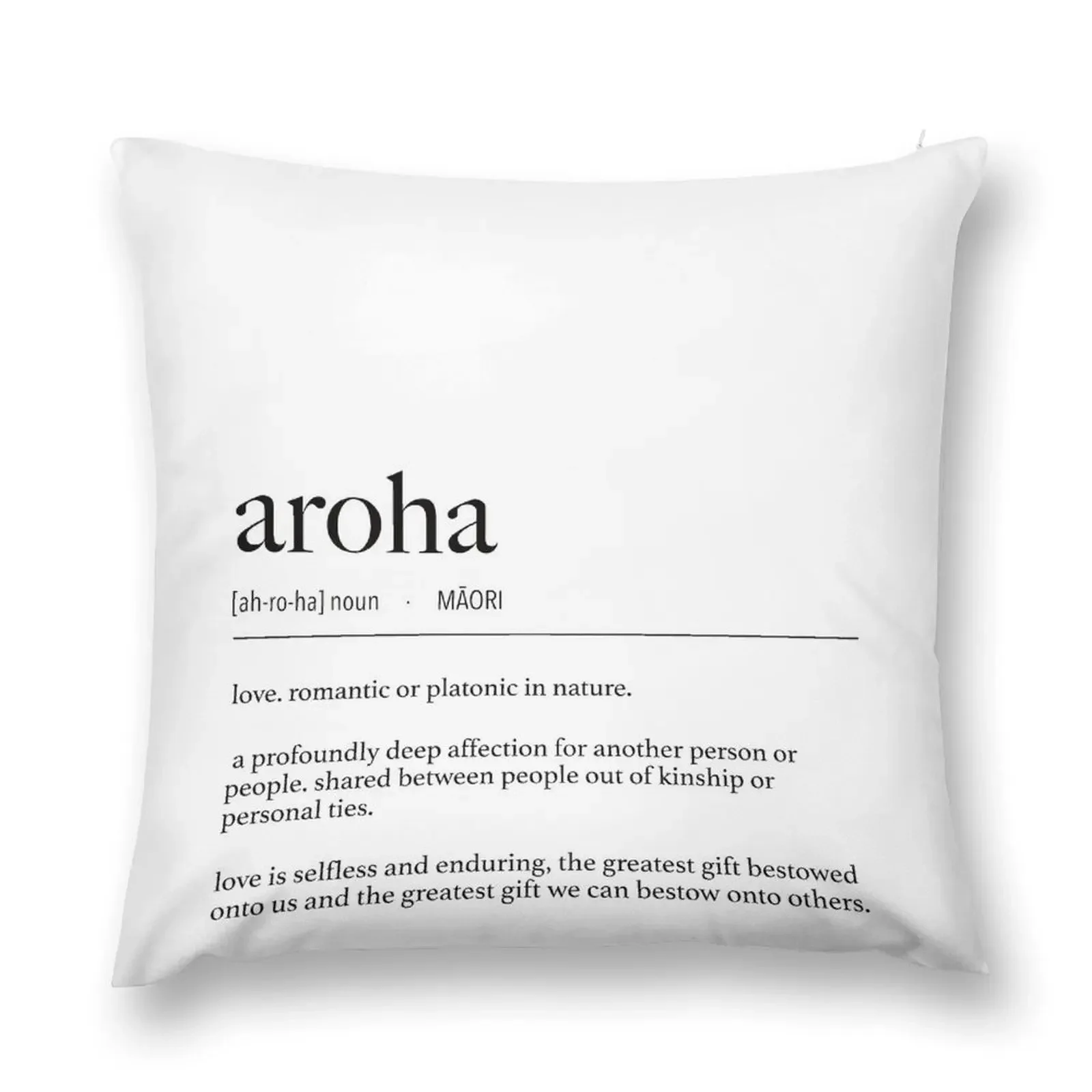 New Zealand Maori Aroha (Love) Definition Throw Pillow Decorative pillowcase Christmas Pillow Covers pillow