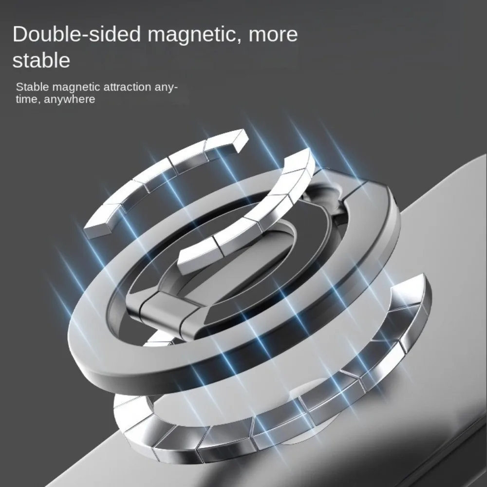 

Double Sided Magnetic Finger Clasp Removable Foldable Finger Ring Holder 360 Degree Rotation Cellphone Stand
