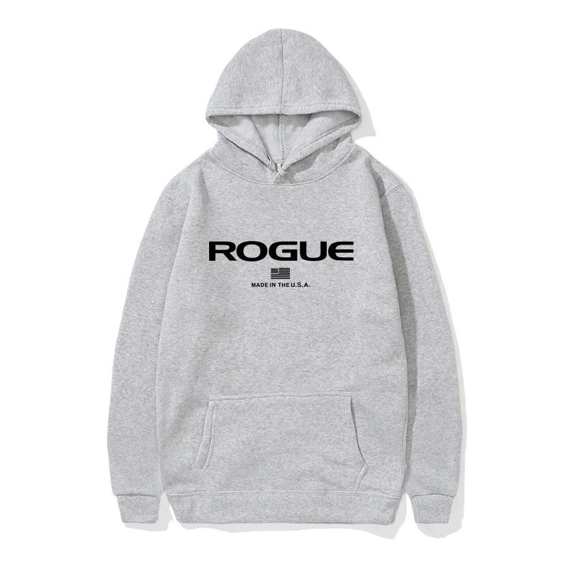 Hoodie 2024 new men's sports brand Rogue Fitness hoodie sports cotton wool men's pullover hip-hop sportswear men's style