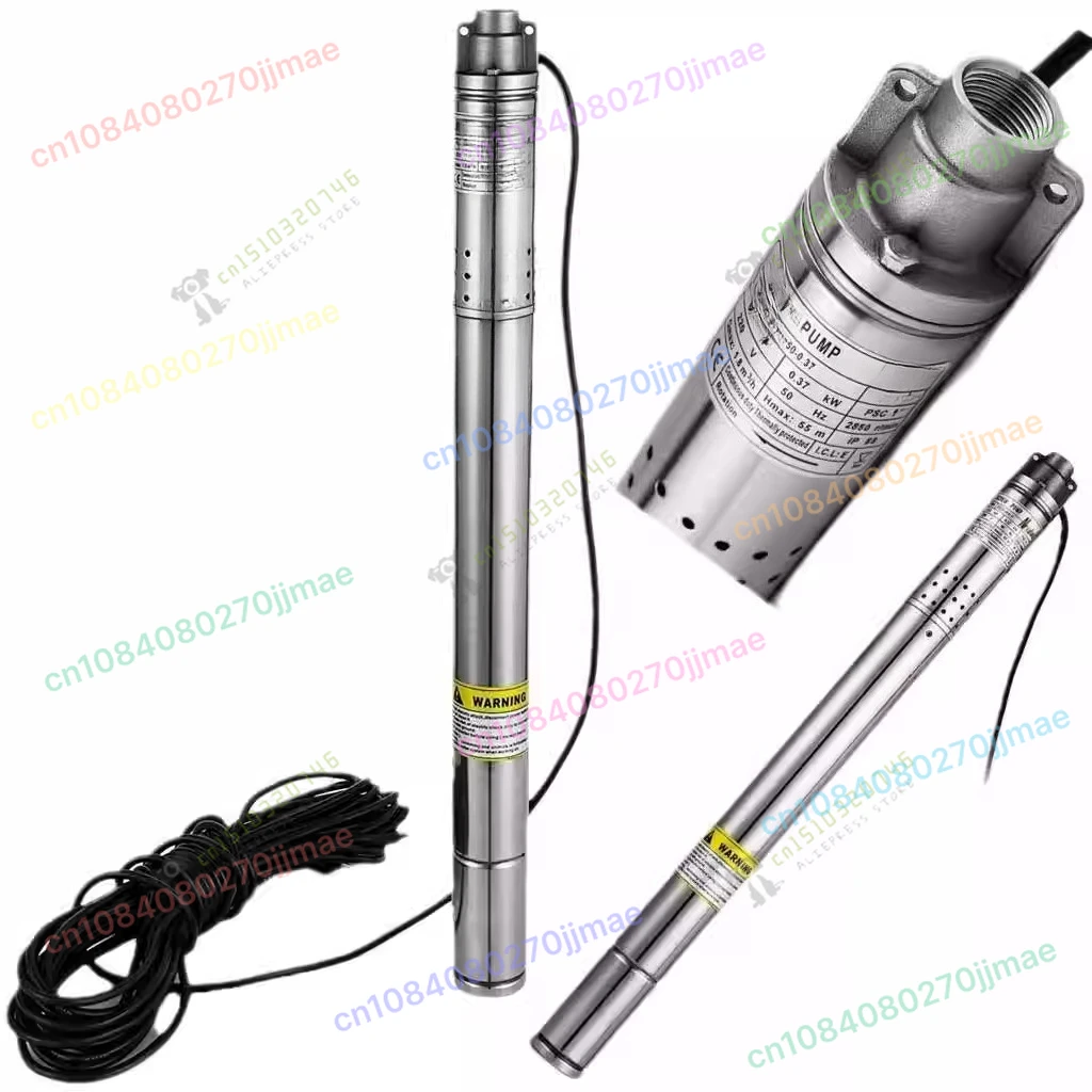 2 Inch Stainless Steel Deep Well Submersible Pump 50mm Vertical Screw Pump for Water Wells