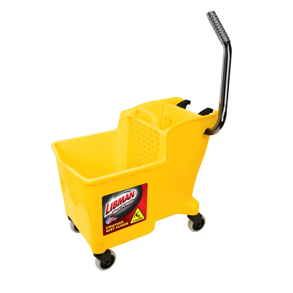 One-Piece Bucket & Wringer Yellow Polypropylene Height 21.75 in.