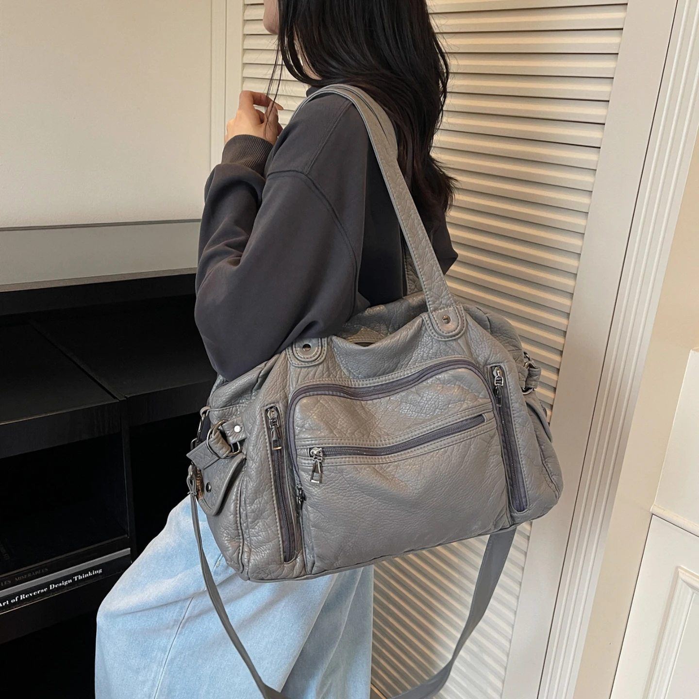 

2025 New Faion Retro Large Capaci Single oulder Bag Women Casual Versatile Multi ket Crossbody Bag Travel Handbag