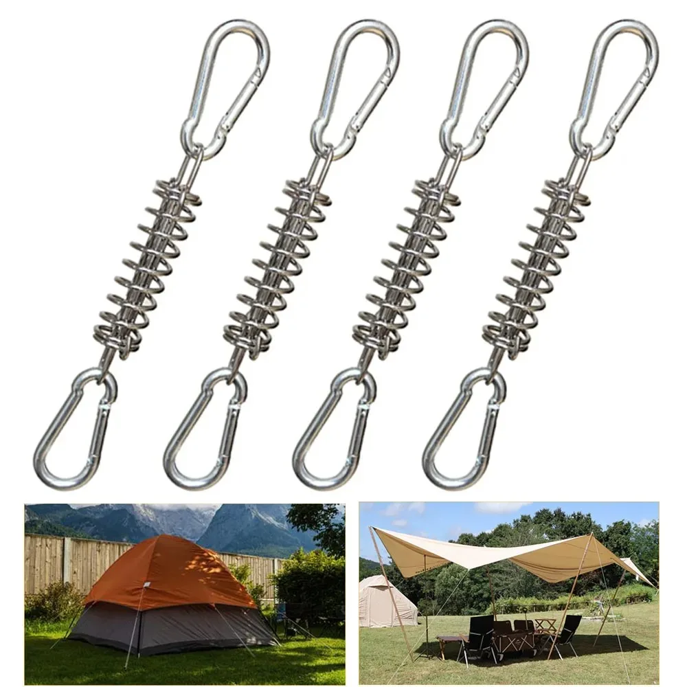 Fivela de mola para corda de barraca, gancho elástico fixador de lona para abrigo/sombrinha, fivela de alta resistência para barraca de dossel