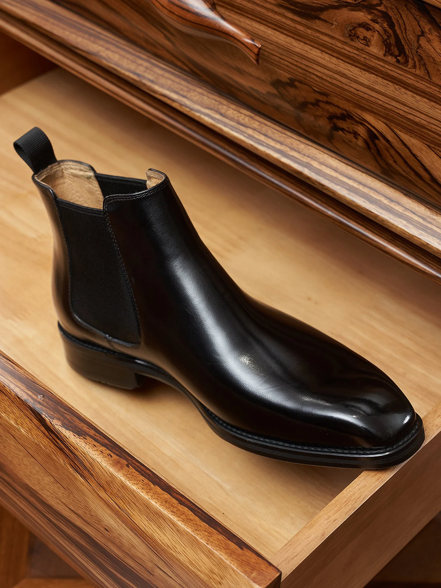 

High Quali Chelsea ort Boots Faionable Genuine Leather Pointed Toe oes Formal Busin High Top Men's oes Bo...