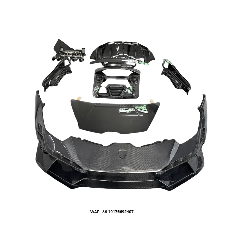 Tecnica Style All Carbon Fiber Car Body Kit With Bumper Hood Side Skirts Exhaust for Lambo Huracan LP580 LP610 EVO Tecnica Kit