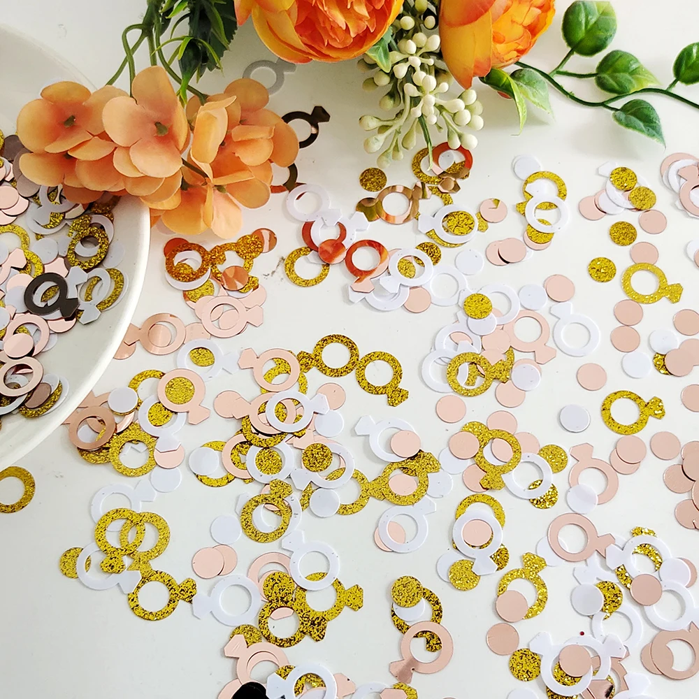 15g Herr & Frau Hochzeit Konfetti Gold rosa Glitzer Diamant Ich habe Konfetti Hochzeit Tisch streut Dekoration Hochzeit Lieferungen – Detail 8