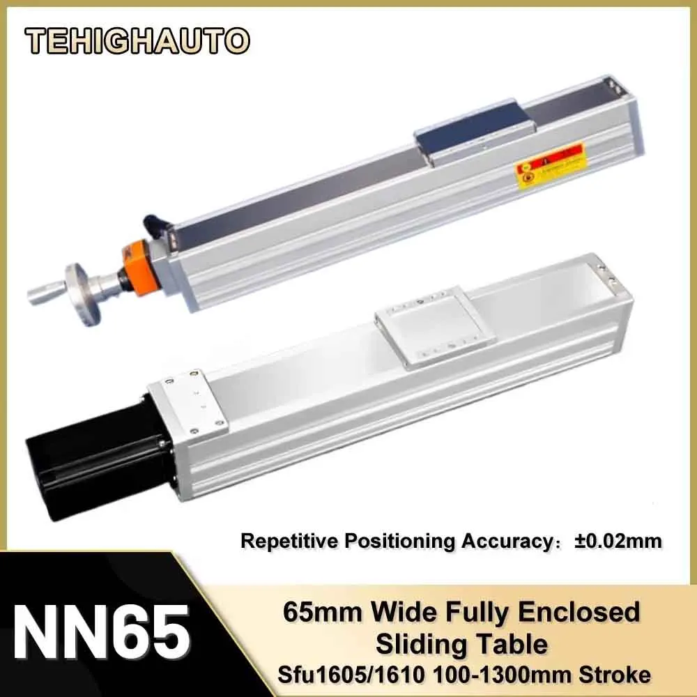Fully Enclosed Sliding Table 65mm Wide CNC Mobile Workbench SFU1605/1610 High Precision Linear Rail Repeated Accuracy ±0.02mm