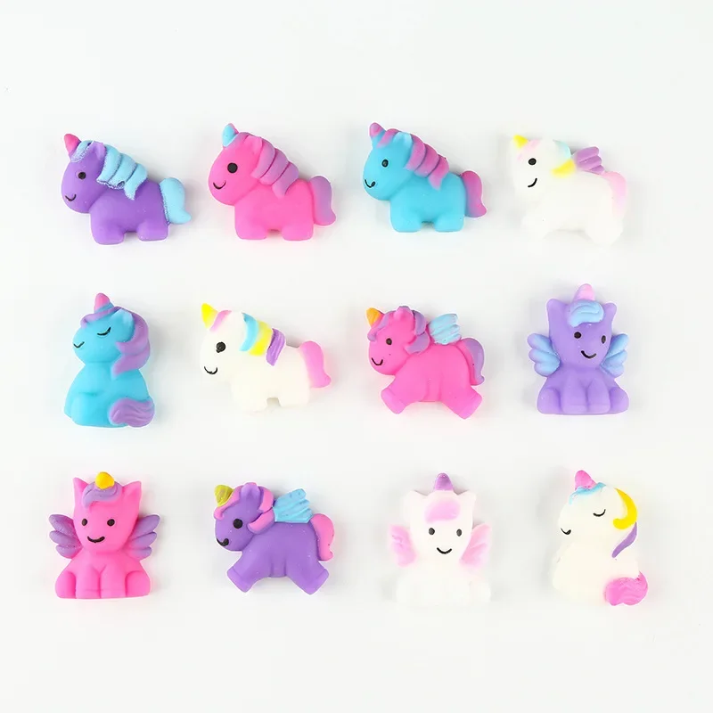 

3 Pcs 2023 New Hot Unicorn Squeeze Decompression Toys Creative Colorful Soft Pony Animal Squeeze Vent Toys Children's Gifts