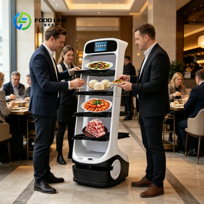 Customized Commercial Automatic Serving Robot T6, Multi-point Cruise Dish Collection Robot for Catering Industry