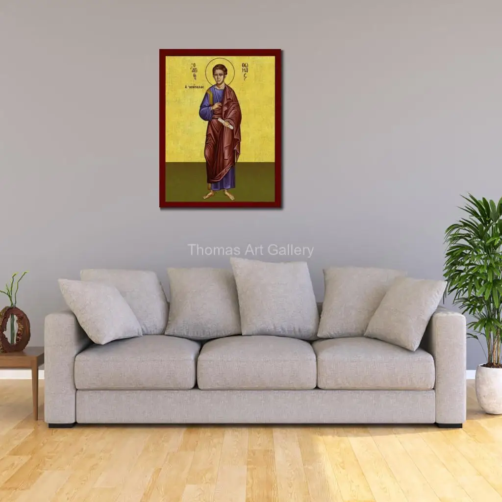 Greek Orthodox Icon Saint Virginia Canvas Print Byzantine Religious Art HD Large Wall Decor for Altar Prayer Room Christian Gift