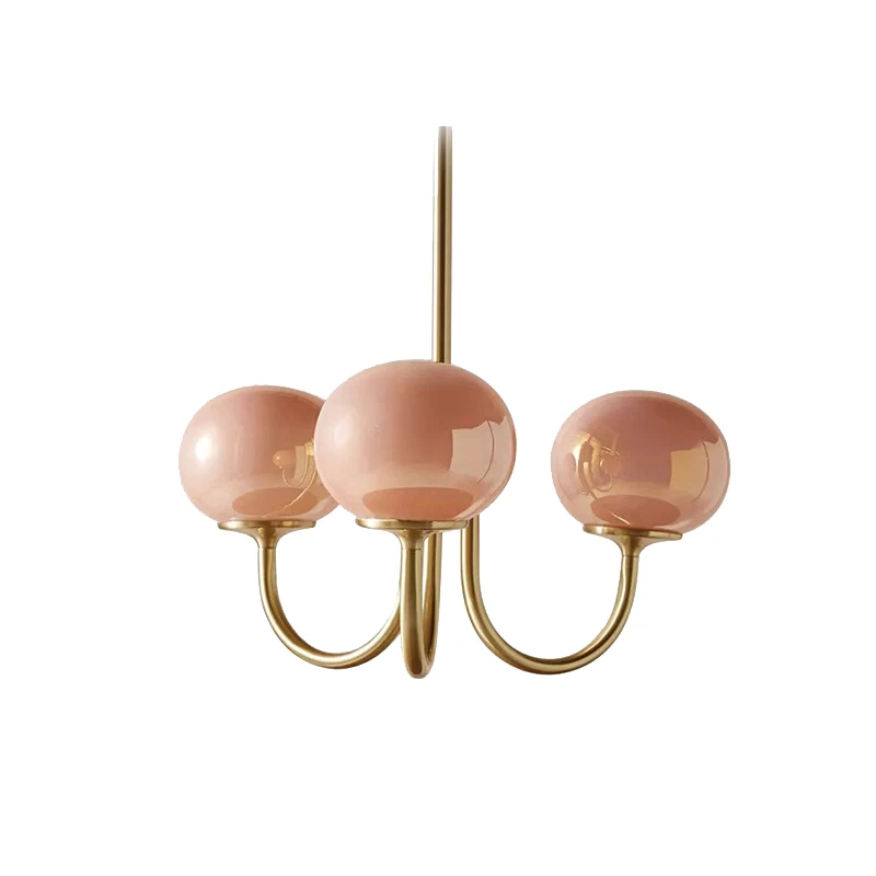 BOSSEN LED white/pink chandelier ball type simple room decoration living room bedside modern chandelier.