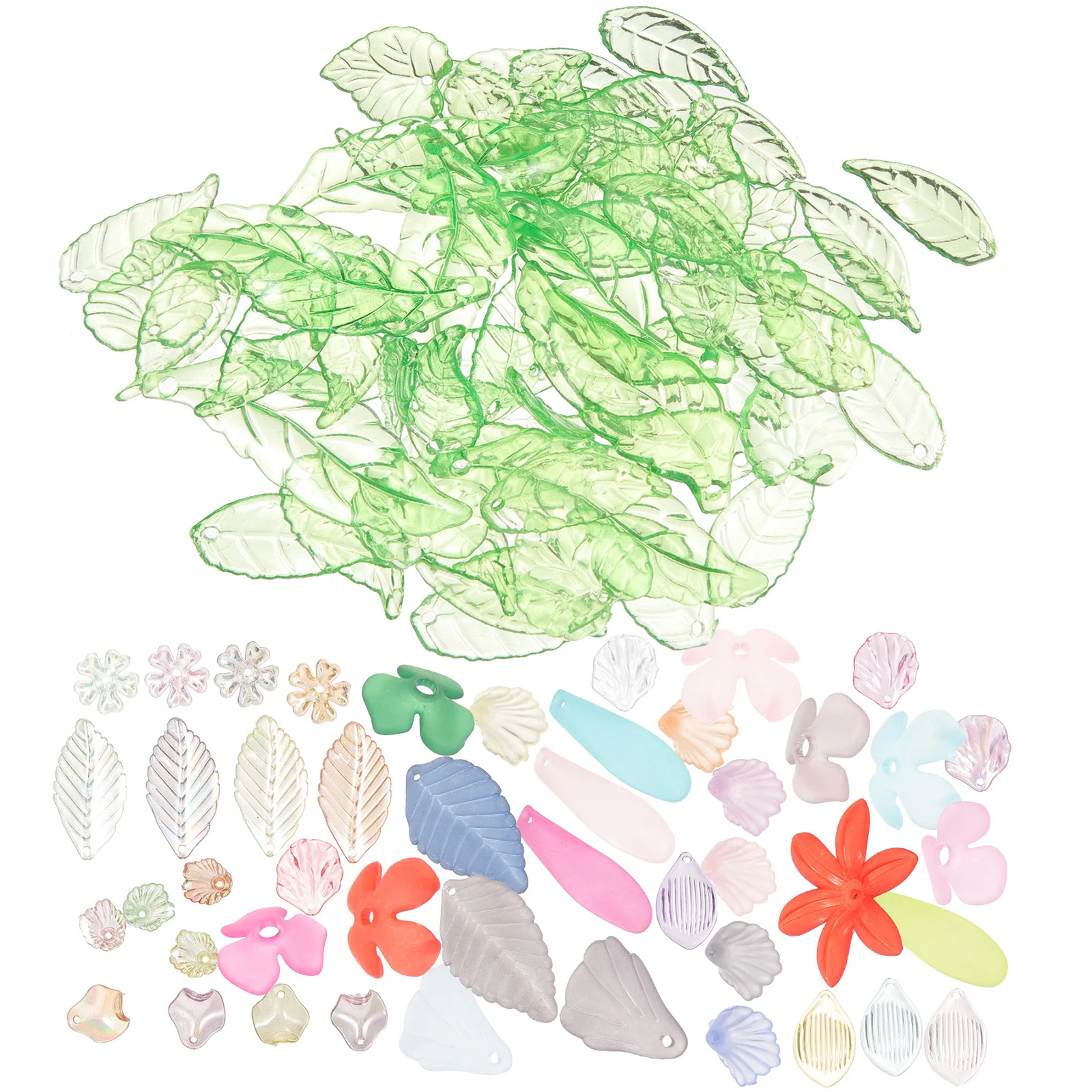 

3pcs Diy Leaf Flower Charms Pendant For Jewelry Making Supplies Craft Accessories Necklace Bracelet Keychain Decor
