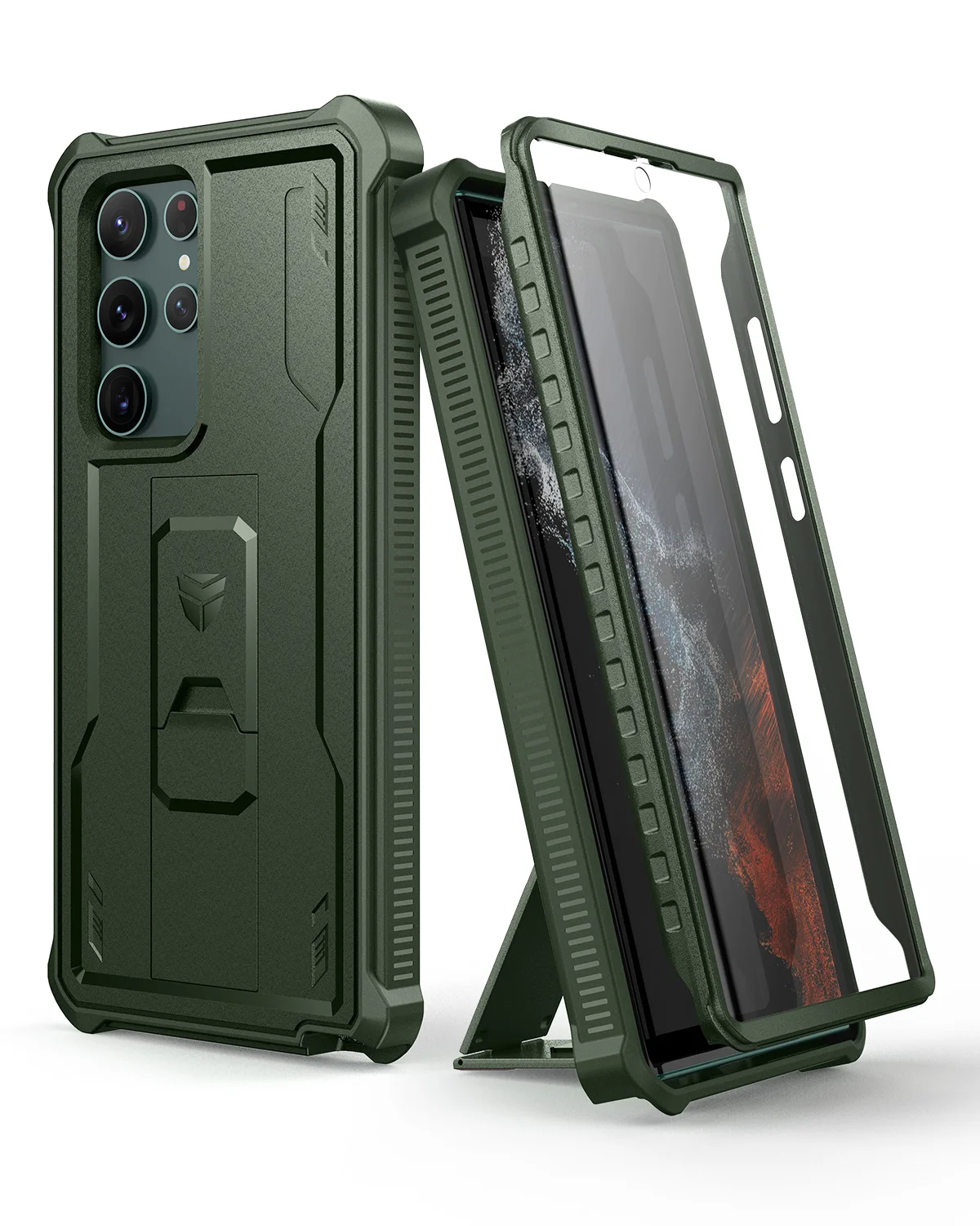 For Samsung Galaxy S22 Ultra 5G Case Full Body Bumper Military Grade Armor Shockproof Shell Cover with Built in Screen Protector