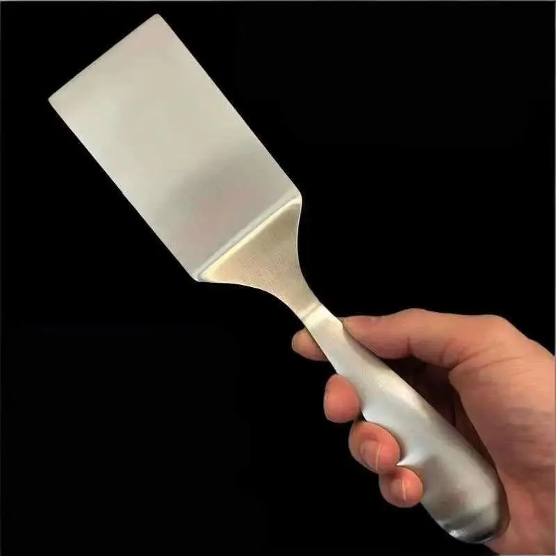 ✰✪1PC Small Stainless Steel Spatula Grill Turner Spatula Grill Turner Stainless Steel Small Frying Shovel, Mental Cooking Shovel