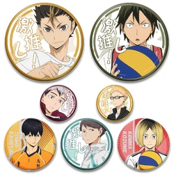 Anime Haikyuu da 32/44/58 mm!! Spille con stampa HD Distintivo fatto a mano Figura di cartone animato Kenma Kozume Spille con display rotondo Gioielli con spilla