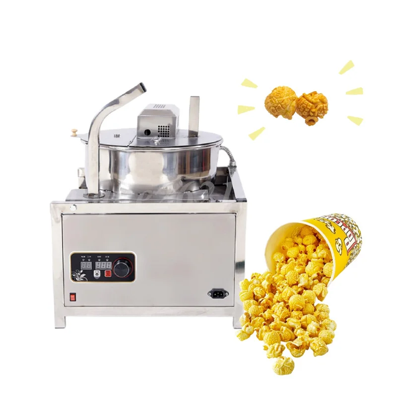 

Stainless Steel Chocolate Caramel Popcorn Making Machine Automatic Electric Heating Corn Popping Maker Spherical Popcorn Machine