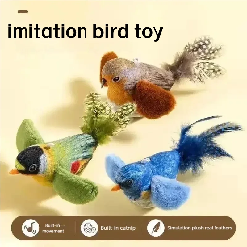 Simuliertes Vogel-Katzenminze-Katzenspielzeug zum Aufhängen an der Wand, interaktives Teaser-Spielzeug für drinnen, zur Selbstbeschäftigung, Jagd- und Neckspielzeug