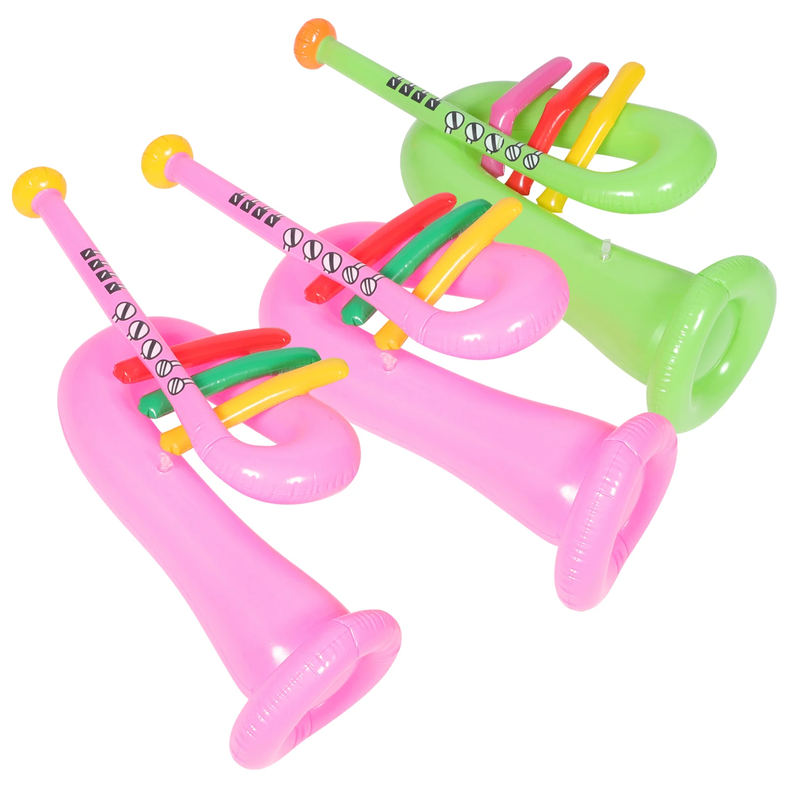 3 Pcs Inflatable Musical Instrument Toy Pvc Tool Portable Kids Party Supplies Accessory Child Inflation Toys