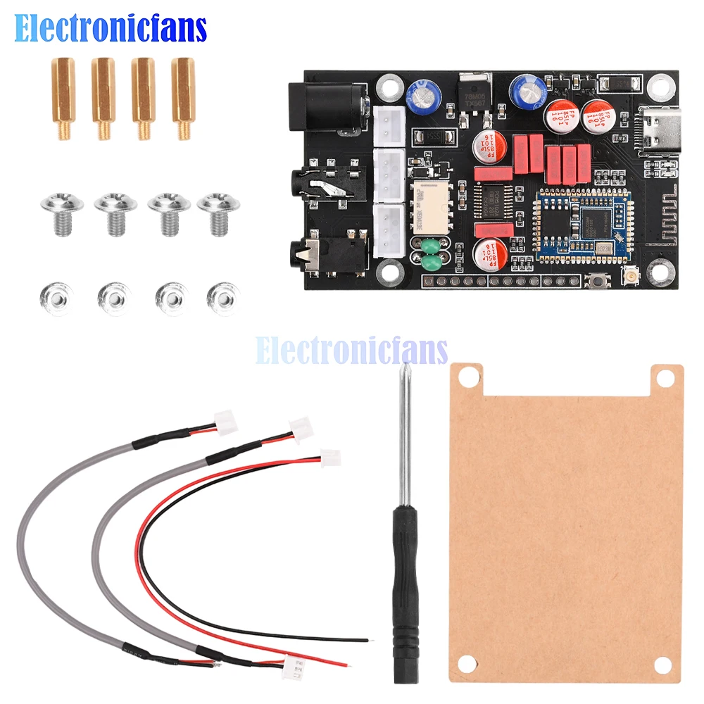 DC8-24V XY-LA02 Qualcomm QCC5125 High Temperature BT 5.1 Lossless Decoding Board APTX LDAC Lossless HD Sound Quality DIY Kit