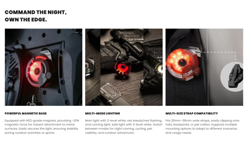 VSGO V2.0 Black Snipe Eye EDC Tragbare Leuchte IPX4 Outdoor-Reiselaterne – Detail 2